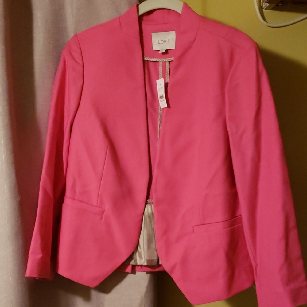 Loft brand pink cropped blazer